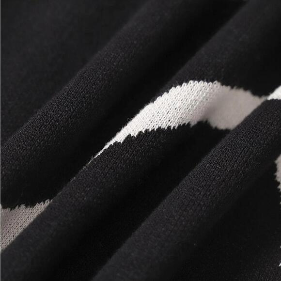 RIHOAS The Black Wave Mermaid Hem Knit Midi Dress XS - Picture 7 of 8